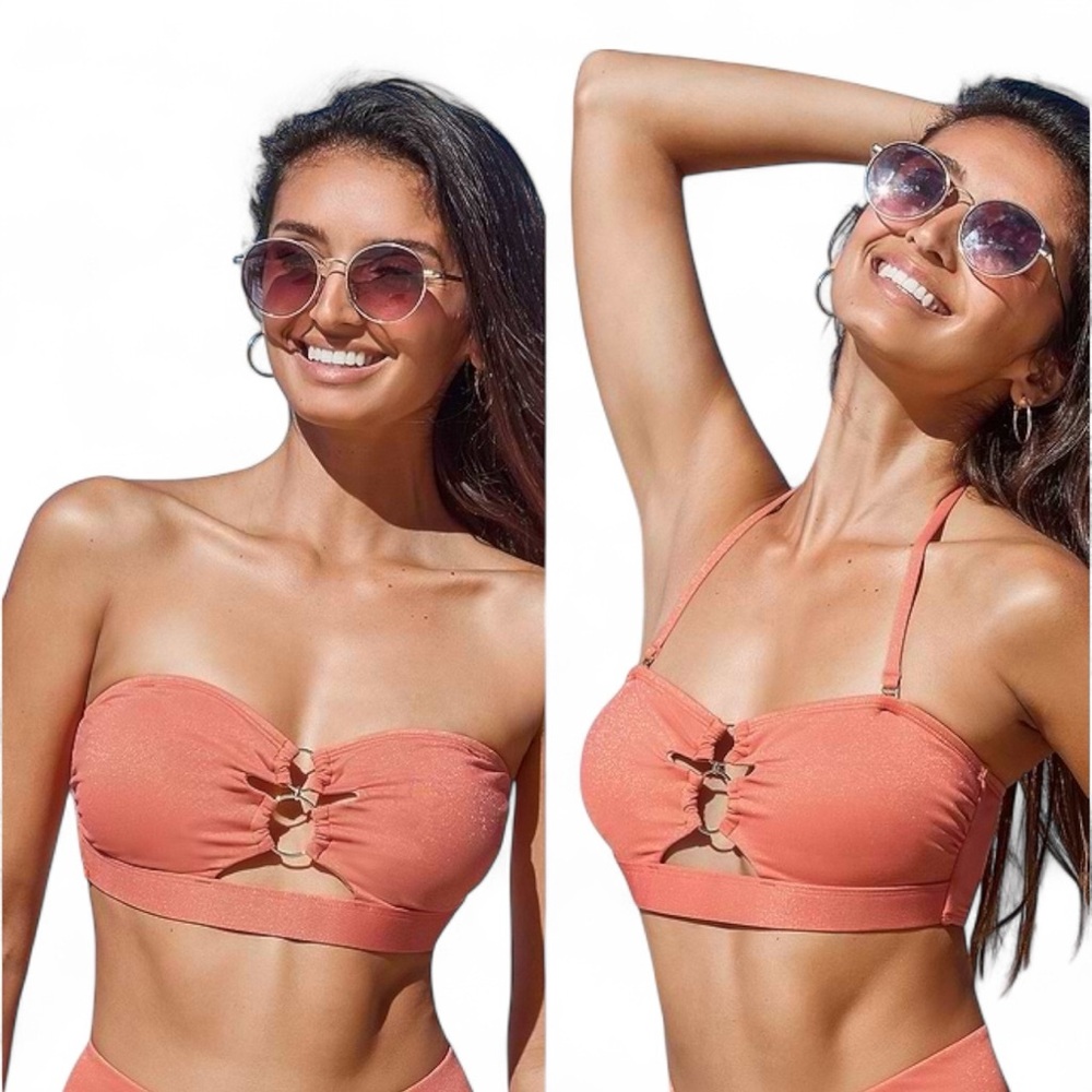 Cupshe Sunshine Land O-Ring Bandeau Women’s size MEDIUM NWT
